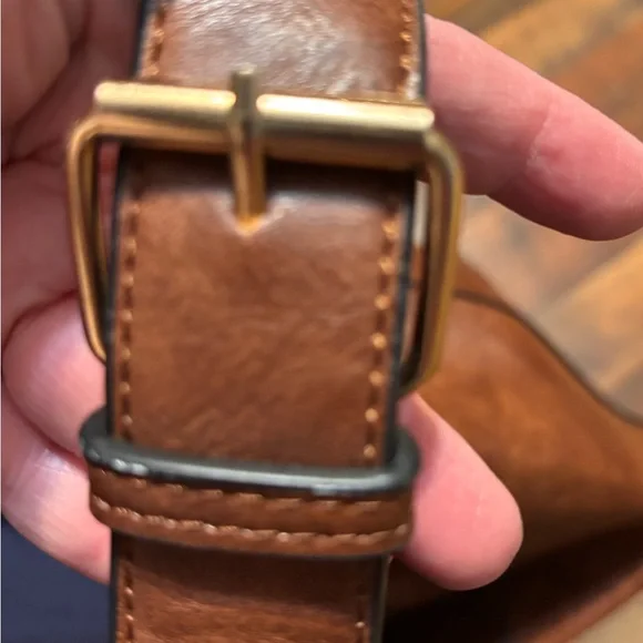 Elegant Brown Faux Leather Fringe Bucket Shoulder Bag - Picture 6 of 16